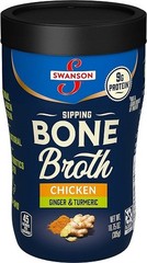 Swanson Sipping Bone Broth Chicken Ginger & Turmeric 2 Pack