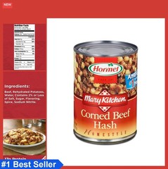 Corned Beef Hash 14 Ounce Canned Fully Cooked 17g Protein Pack of 12