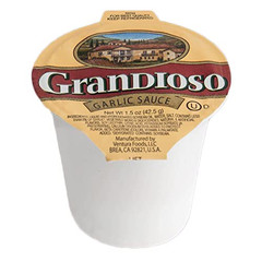 Grandioso Garlic Dipping Sauce 1.5 Oz Dipping Cup | Pizza Garlic Sauce Dip | Glu
