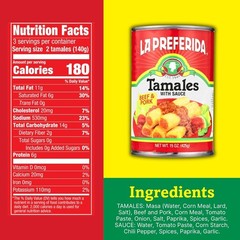 Traditional Beef & Pork Tamales, No Artificial Colors, 24