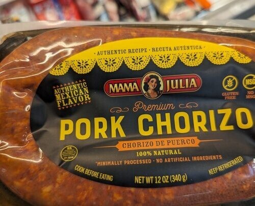 Mama Julia Premium Pork Chorizo 12 Oz (4 Pack)