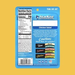 StarKist Chicken Creations Chicken Salad Pouches 12 Pack 2.6 Ounce Lean Protein