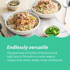 Chicken of the Sea Chunk Light Tuna in Oil 12 oz. Cans Pack of 12 Wild Caught…