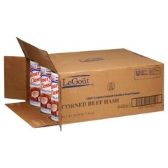 Legout Corned Beef Hash, Heat & Serve Canned Entree, 51 Oz, Pack of 12