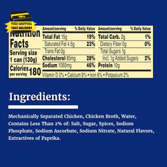 Chicken Vienna Sausage in Chicken Broth, Ready to Eat Canned Sausage, 10G Protei