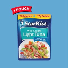 StarKist Chunk Light Tuna in Water, 2.6 oz Pouch (1 Pack) Ready to Eat Wild