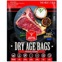 Dry Aging Bags 3pcs KIT for Meat aging Easy&Safe 2-18lb (1-8kg) 12x24in 30x60cm