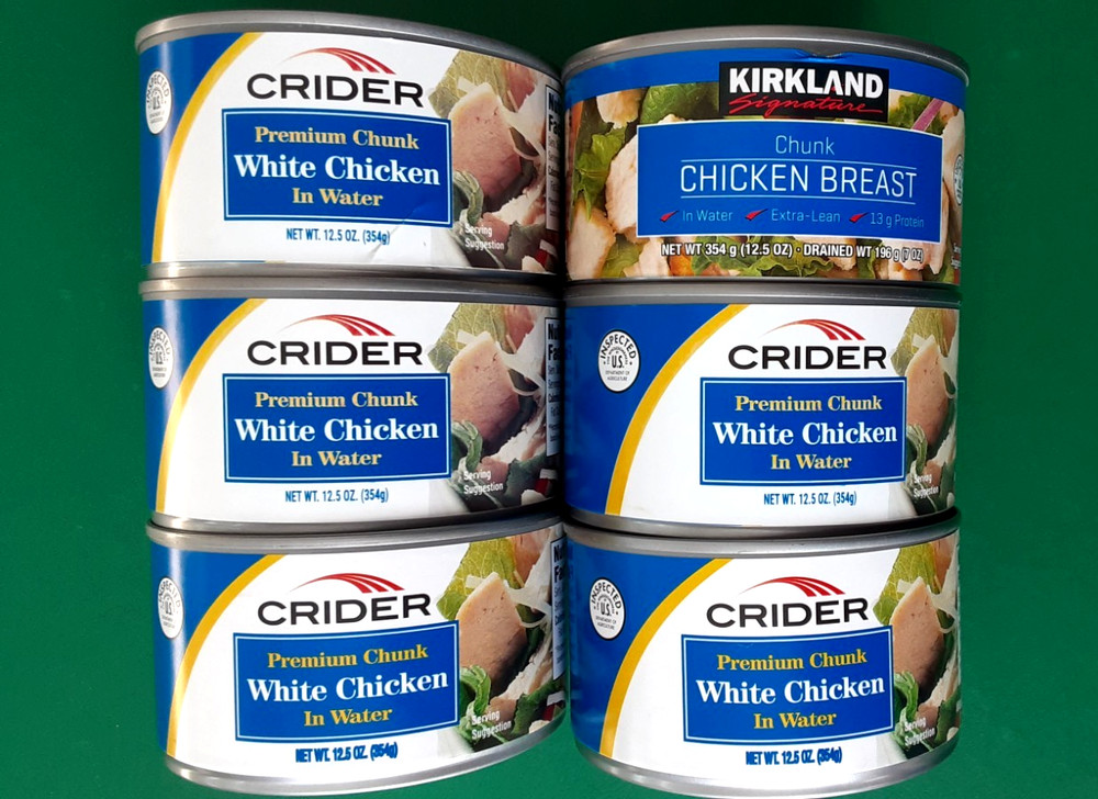 Lot of 6 – 12.5oz Cans Crider & Kirkland Chunk White Chicken 2026-2027 Dates