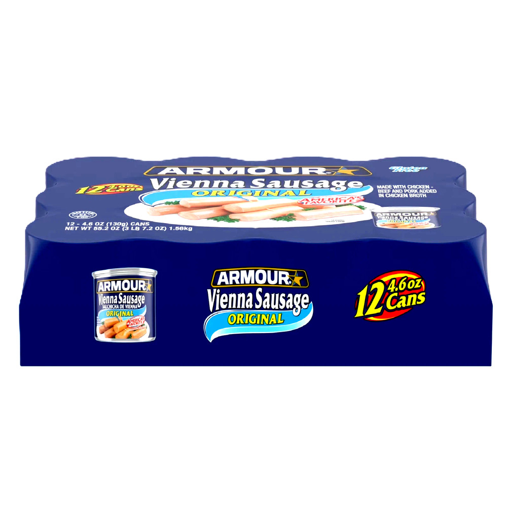 (12 Cans) Armour Original Vienna Sausage 4.6 oz
